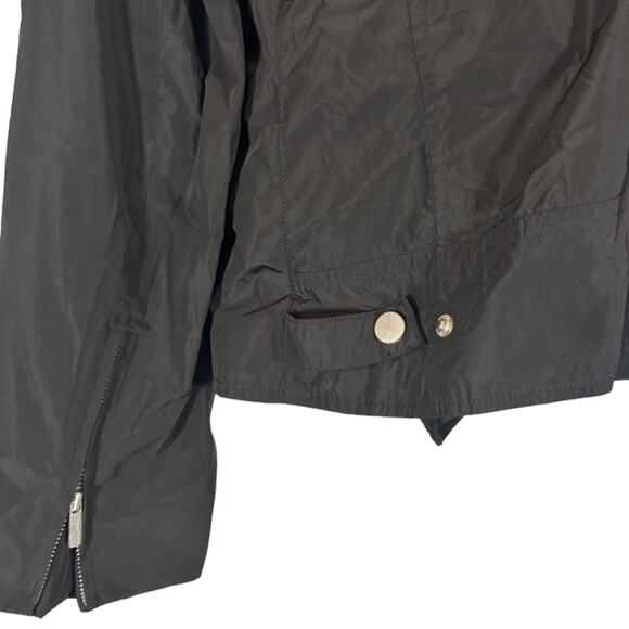 Calvin Klein Black Moto Style Front Full Zipper Jacket Women Sz S - Picture 10 of 10